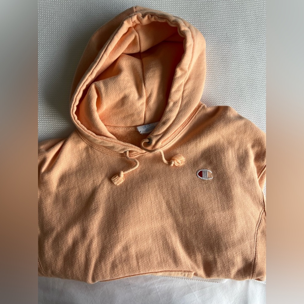 UNIQUE CHAMPION REVERSE WEAVE HOODIE IN ORANGE SHERBET
